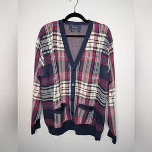 Pringle Plaid Cardigan Vintage L